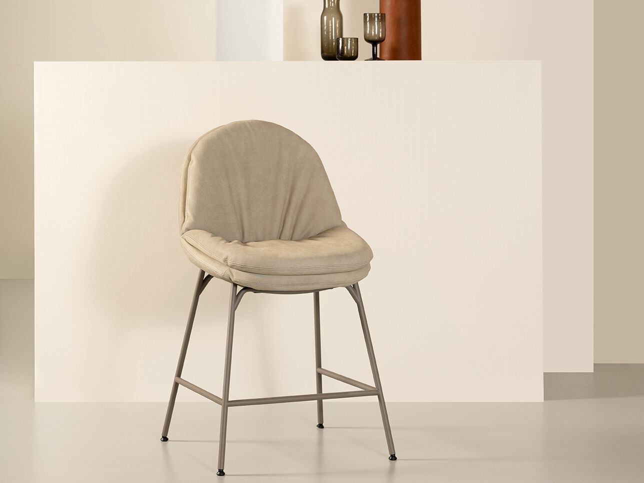 Кожаный барный стул с подставкой для ног Jess Curtis ARCH-00063612 - Вид №5