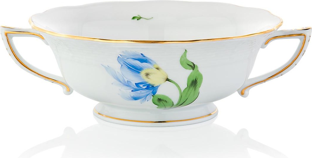 54983 Herend Чашка суповая 360мл "Китти" (синяя) Фарфор, Керамика 