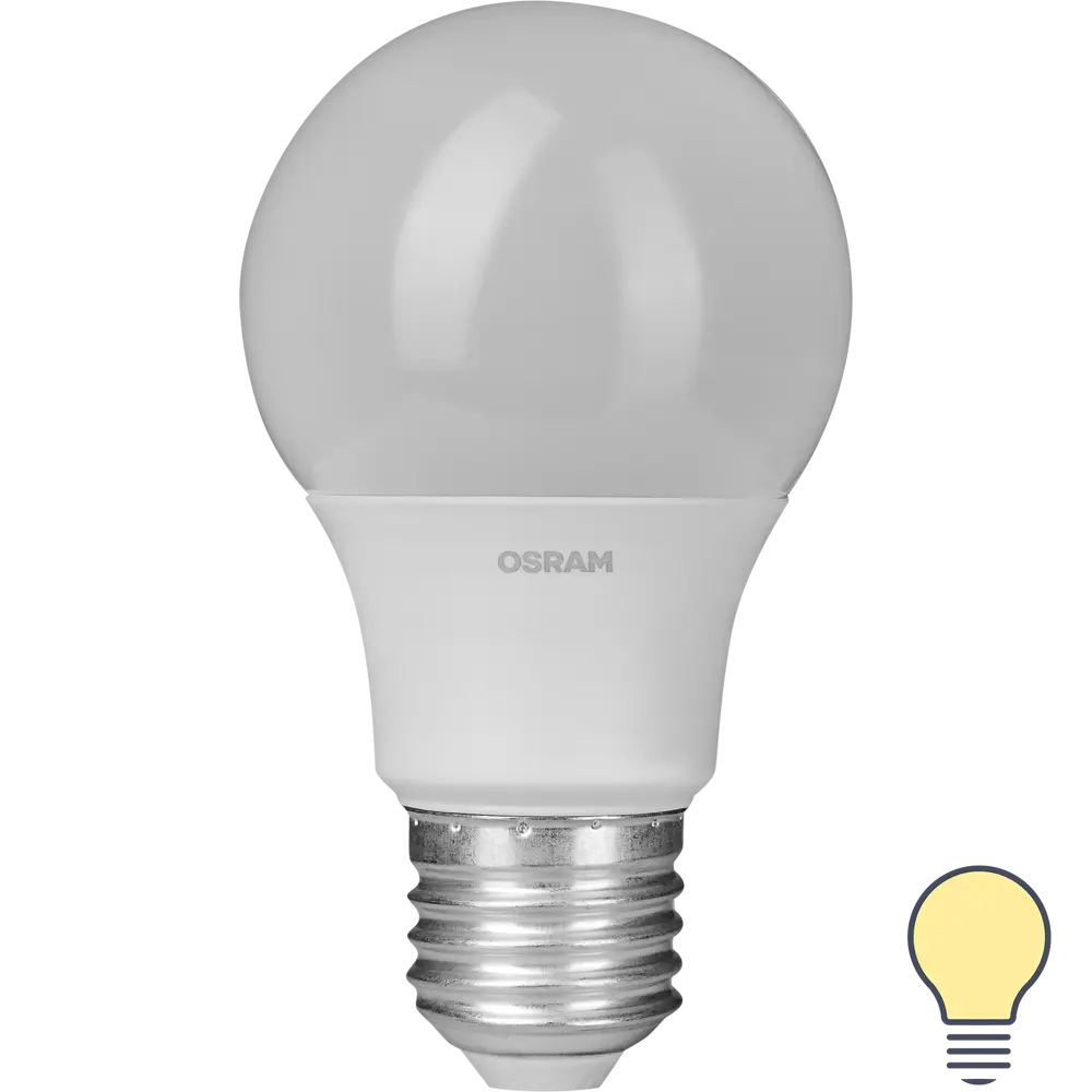 Лампа светодиодная Osram E27 220-240 В 7 Вт груша матовая 500 лм, тёплый белый свет 83230002 STLM-2062897 