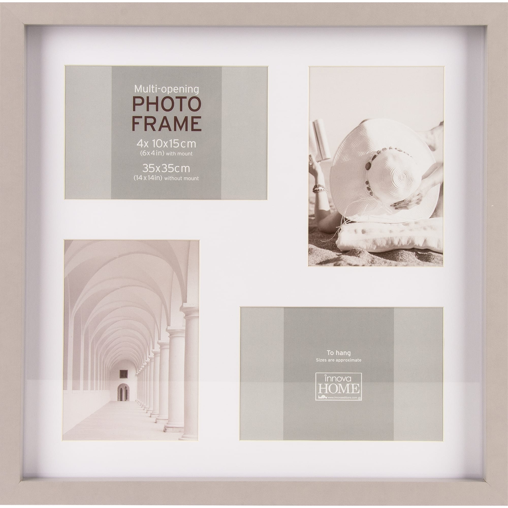 82459983 Рамка для 4-х фотографий 10х15 см цвет серый Santreyd 