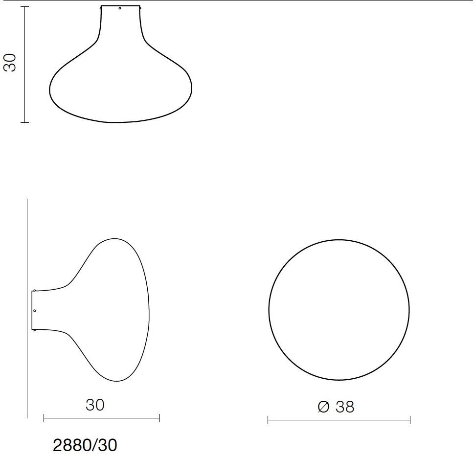 Martinelli Luce Светодиодный потолочный светильник из полиэтилена Pin 2880/30 - Вид №6