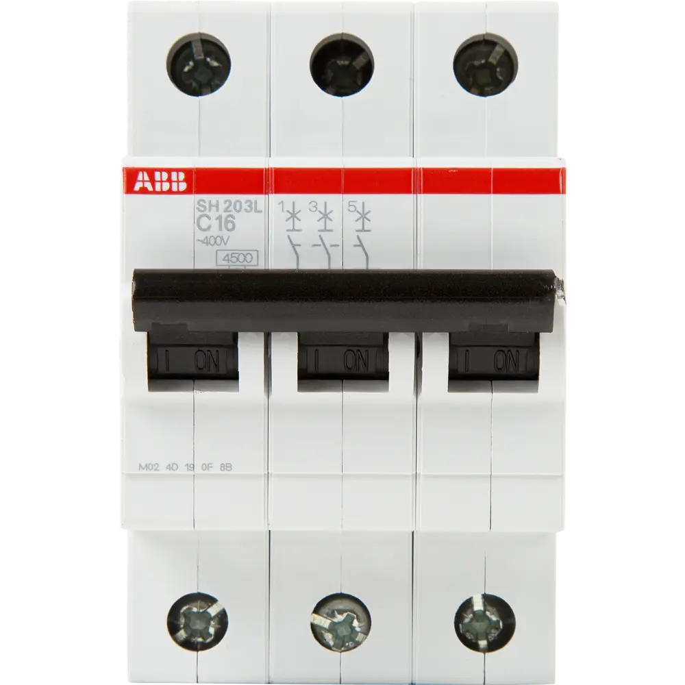 Автоматический выключатель ABB SH203L 3P C16 А 4.5 кА 2CDS243001R0164 10061915 STLM-2098340  - Вид №1