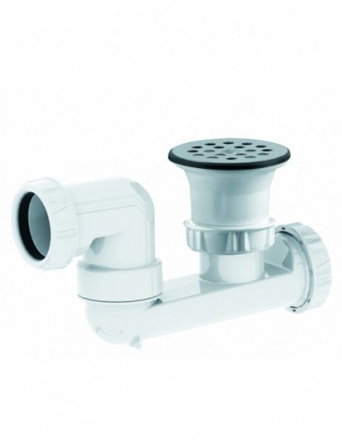 576200 000 00  Душевой трап для поддона 50 мм, решетка, регулируемый горизонтальный выход, нержавеющая сталь Valentin Хром  - Вид №1