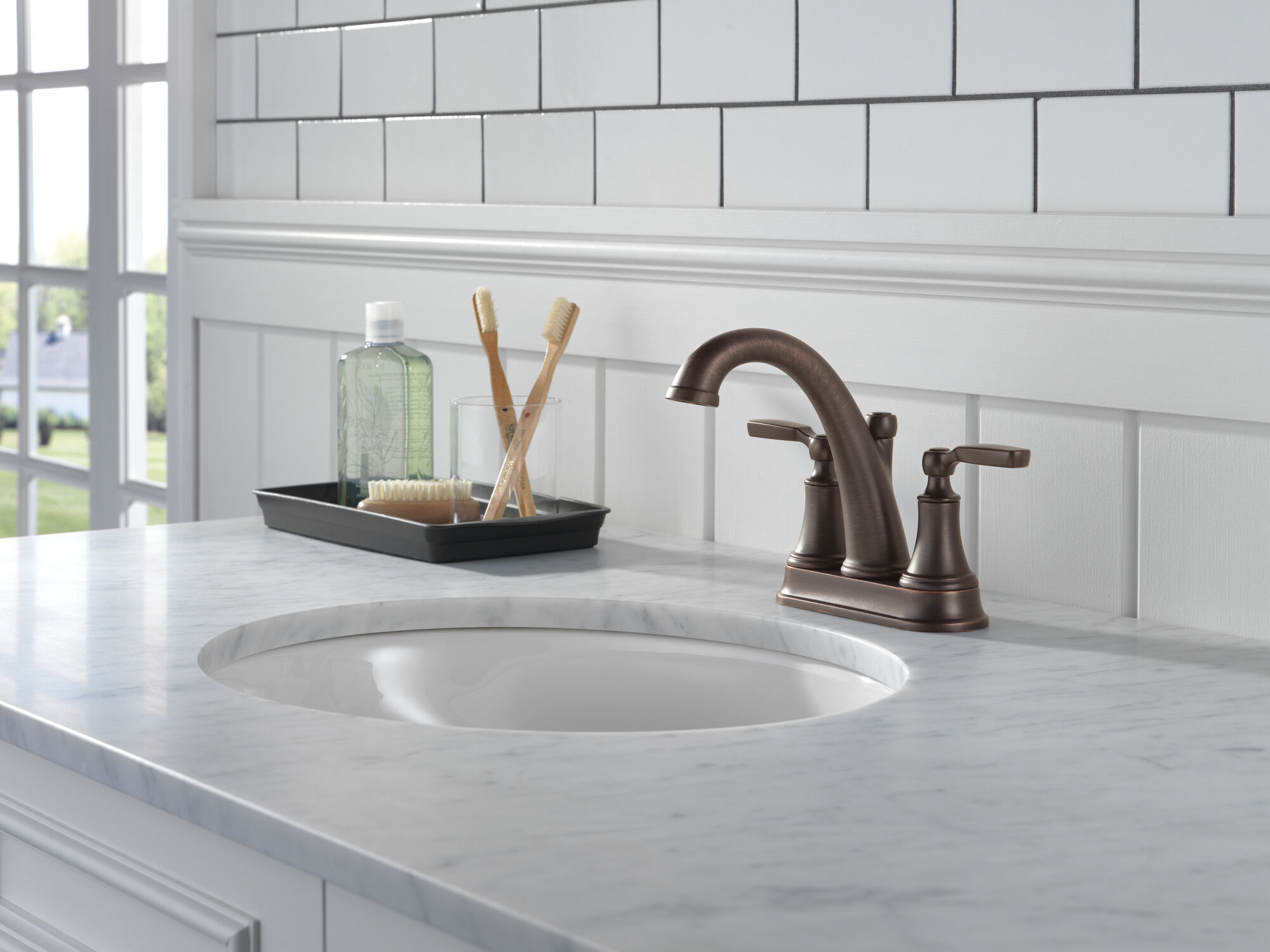 2532LF-RBTP Смеситель для ванной Delta Faucet Woodhurst Венецианская бронза  - Вид №2