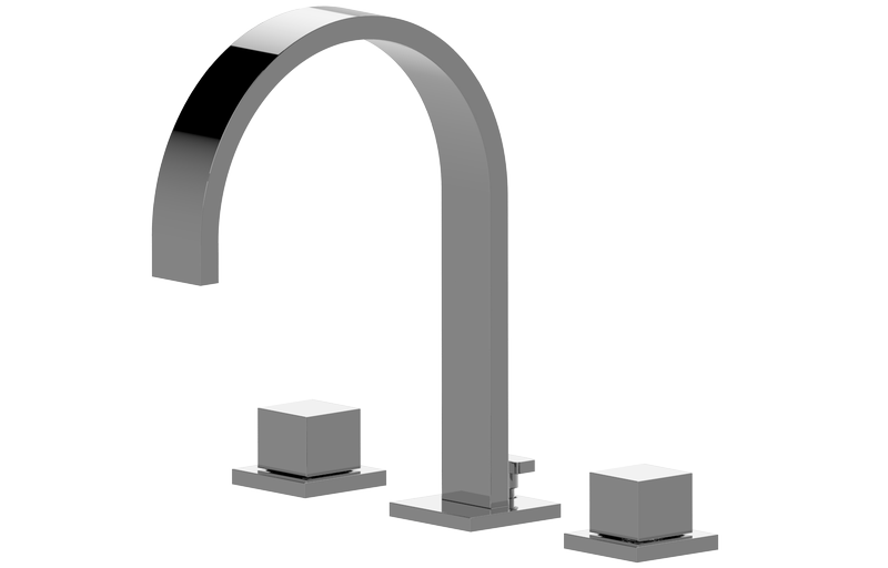 E-6210-C12B Three-hole washbasin mixer with manual pop-up waste GRAFF Qubic