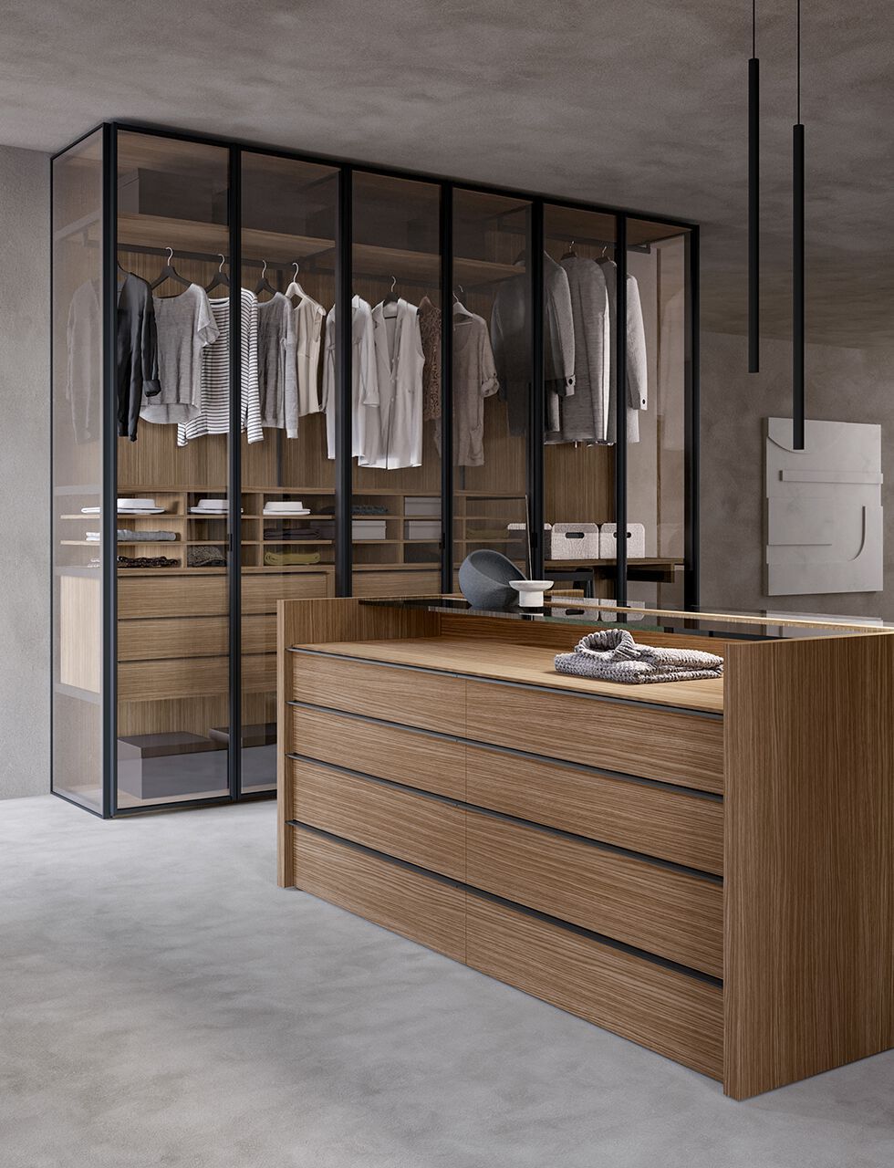 Стеклянный модульный шкаф Adok ARCH-00009591 - Вид №1