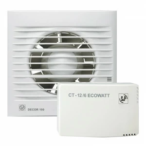 Накладной вентилятор Soler Palau KIT DECOR-100CZ 12V+CT-12/6 ECOWATT
