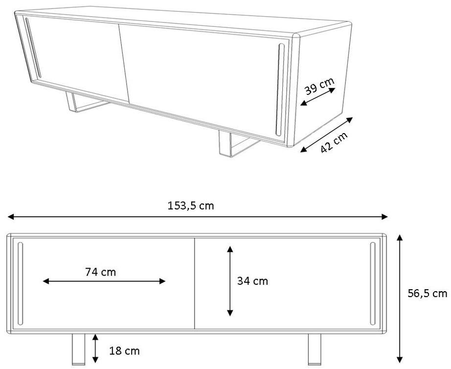 müller möbelfabrikation Буфет металлический с раздвижными дверцами  K16 s1  - Вид №4