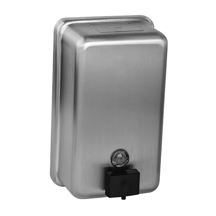 95390 Нержавеющий дозатор жидкого мыла, емкость 1,2 л, матовая поверхность SANELA 
