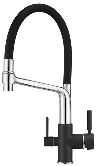 0083, ЧЁРНЫЙ, СМЕСИТЕЛЬ КУХОННЫЙ