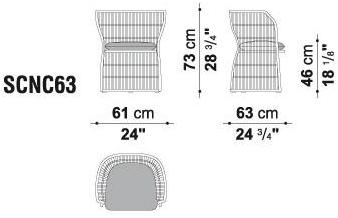 B&B Italia Outdoor Садовый стул из полиэтилена с подлокотниками Canasta '13 sun-id-1425632 - Вид №1