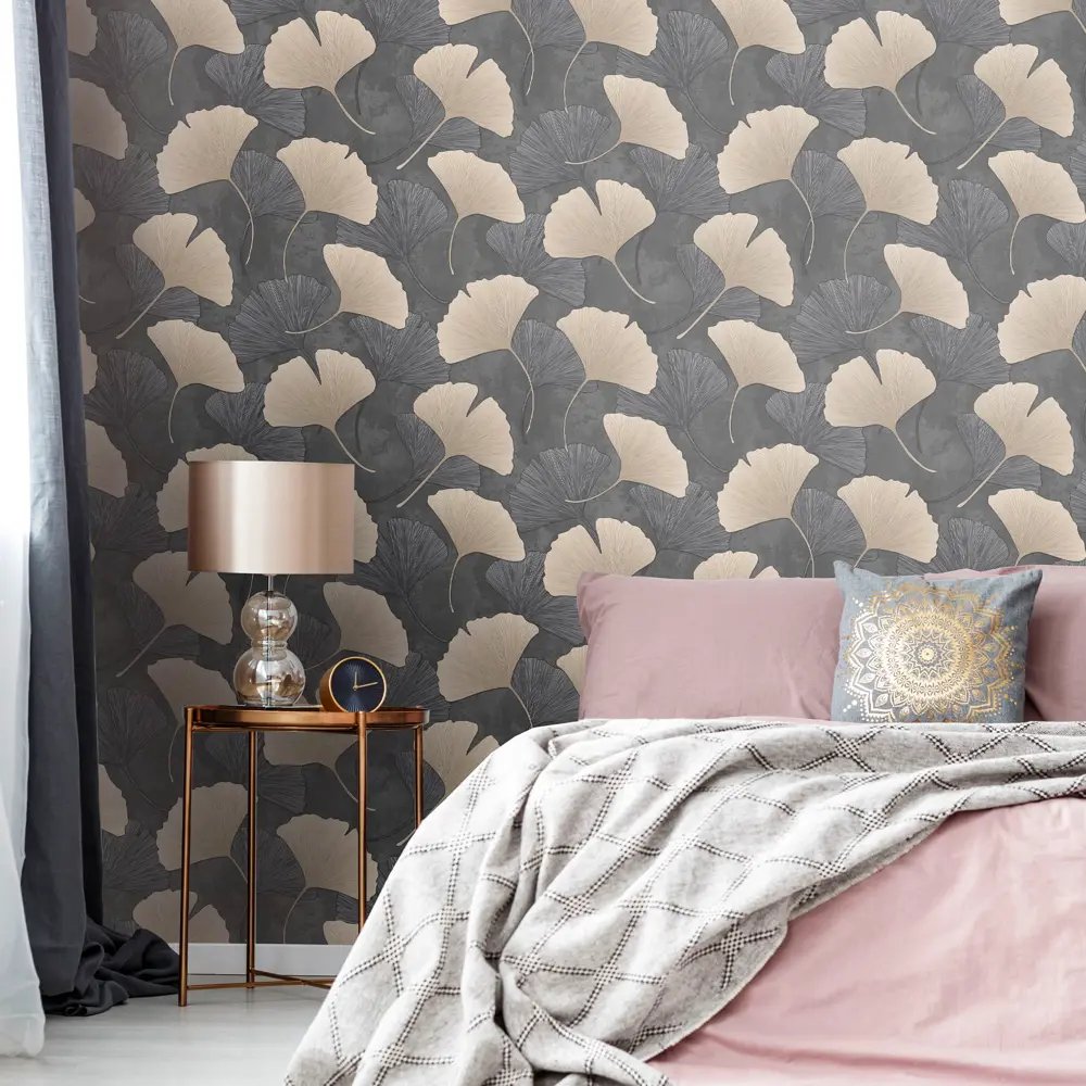 Обои флизелиновые Euro Decor Zen черные 1.06 м ED7100-22 83273620 STLM-2133449 - Вид №2
