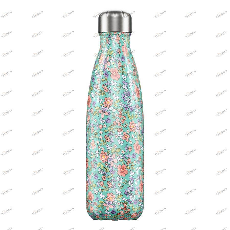 Термос 500 мл розовый с голубым Floral Peony CHILLY'S BOTTLES ДИЗАЙНЕРСКИЕ 00-3947980 Голубой;розовый 