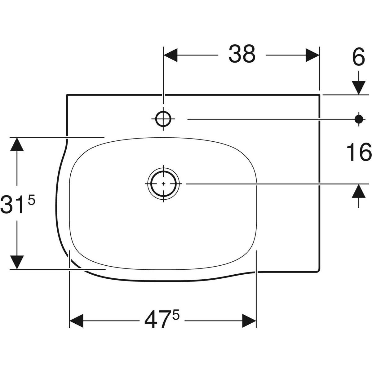 Раковина из керамогранита с переливом Geberit фантазия ARCH-00152241 - Вид №3