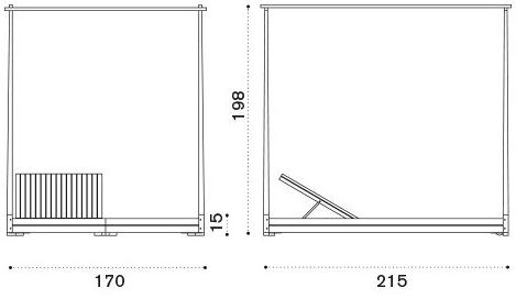 Ethimo Откидывающаяся грядка из тикового дерева с балдахином Essenza Ezlb0100 - Вид №4