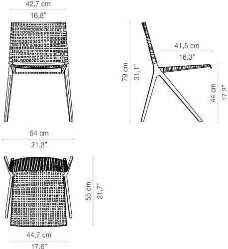 TRIBÙ Садовый стул из полипропилена Branch 07610 - Вид №9