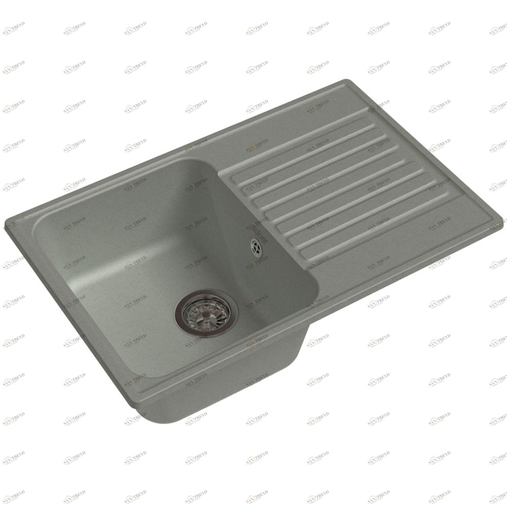 RQ144 бетон Мойка кухонная прямоугольная Raiber 