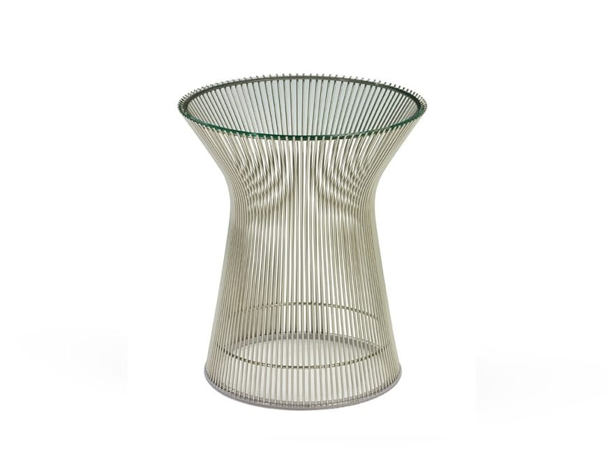 Круглый стол из стали и хрусталя Knoll Platner ARCH-00140986