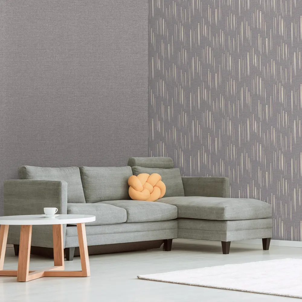 Обои флизелиновые Euro Decor Level коричневые 1.06 м ED7197-12Э 86549346 STLM-2141480 - Вид №3