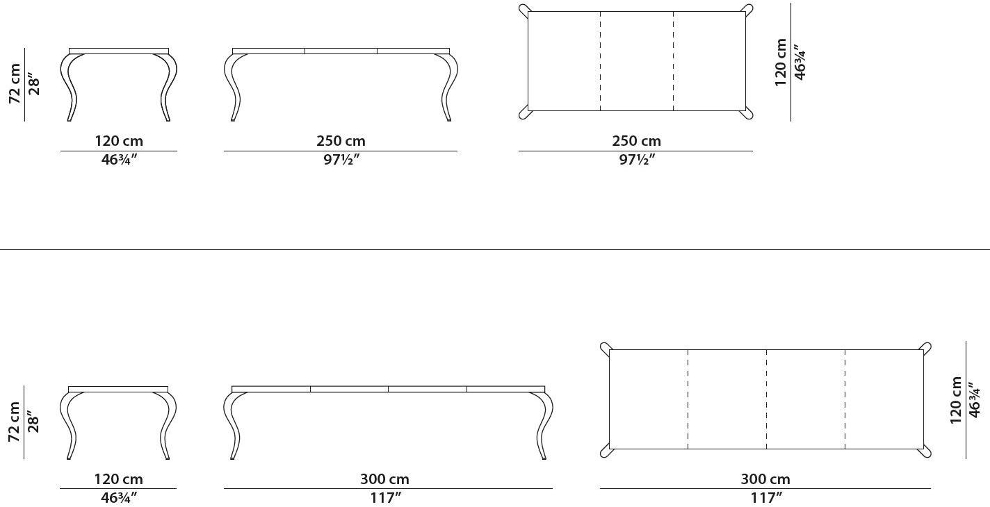 BAXTER Прямоугольный кожаный стол sun-id-1397439 - Вид №3