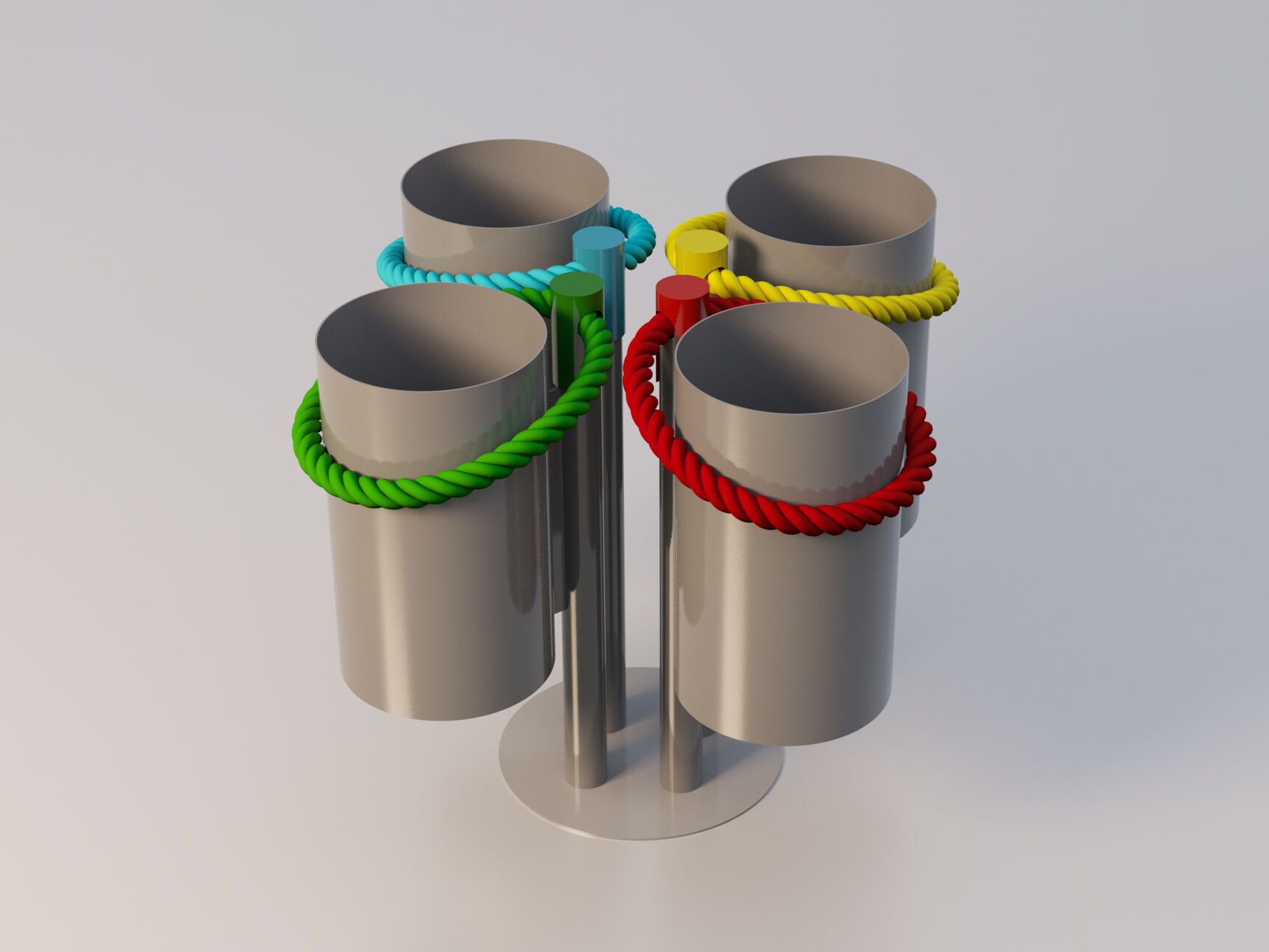 Наружные оцинкованные стальные стойки для мусора Viscio Urban Design CORDINO ARCH-00118626 - Вид №1