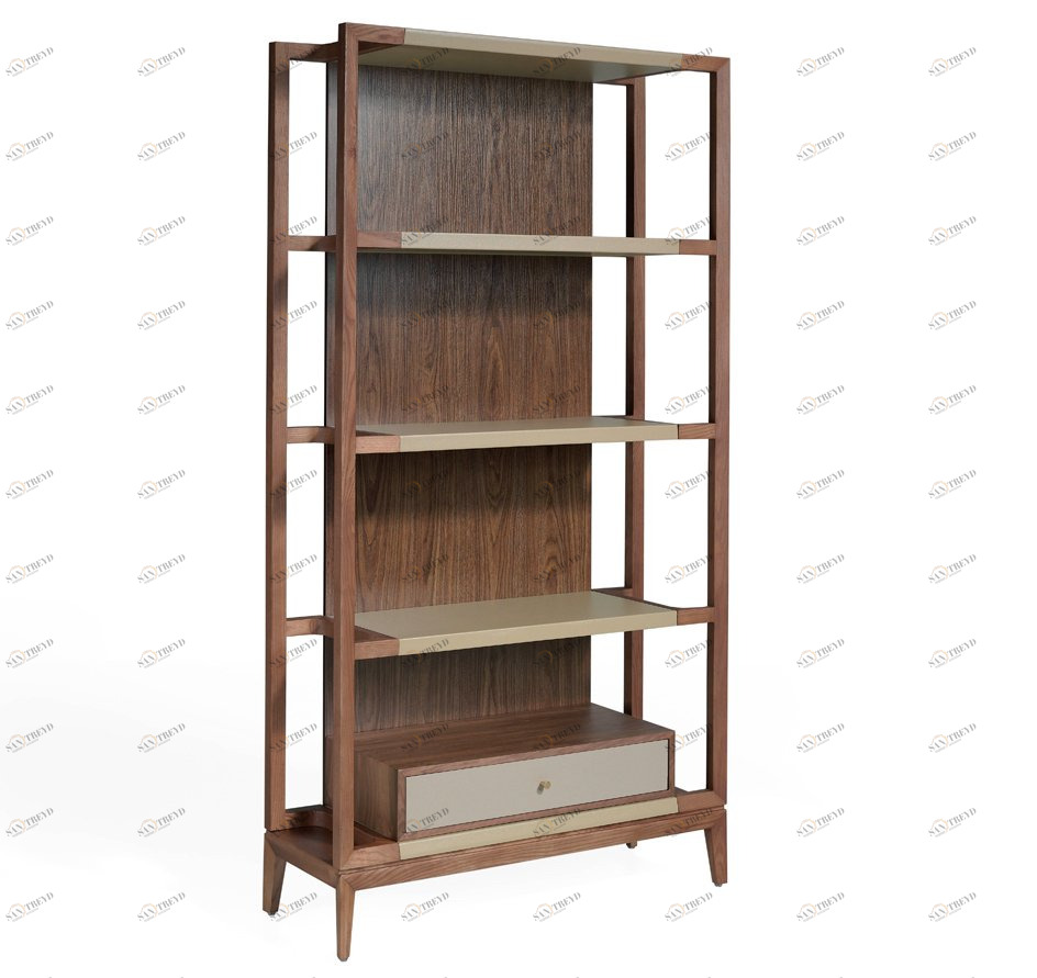 Стеллаж деревянный с ящиком BRS1701A от Angel Cerda ANGEL CERDA  346865 Коричневый 