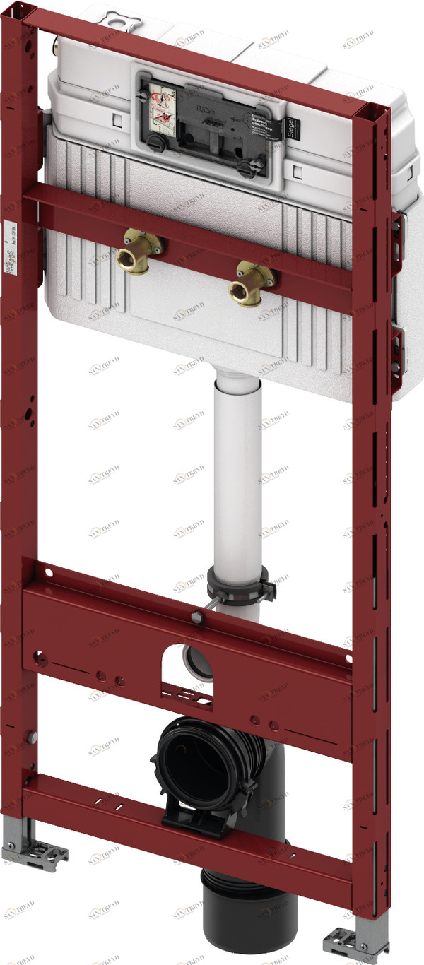 9300066 Застенный модуль TECEprofil с универсальным смывным бачком для подвесного унитаза Keramag Espital, высота 1 340 мм (9300066)