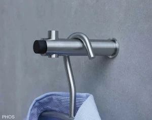 H20-100TS Настенный дверной упор и крючок для одежды, ø20 мм, длина 11,1 см PHOS