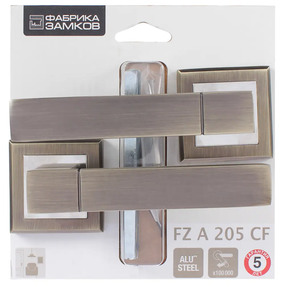 Ручка дверная на розетке Фабрика замков A 205, цвет античная бронза STLM-2104229 - Вид №3