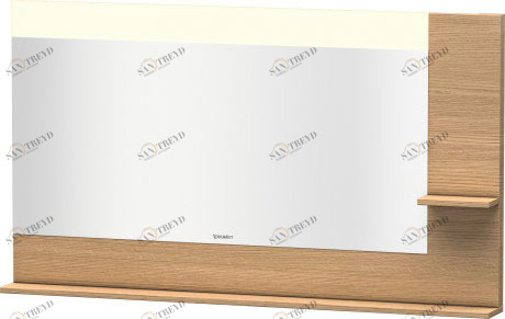 VE732405252 Vero Зеркало с полочками сбоку и внизу Европейский дуб, декор Duravit
