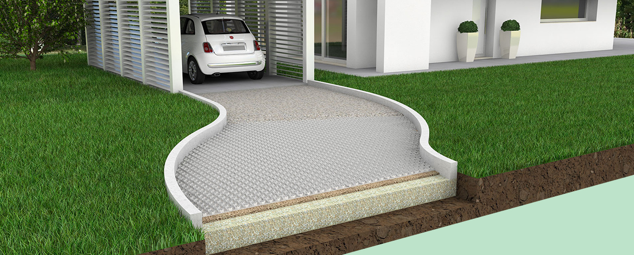 Geogravel Решетка для гравийных парковок с высоким сопротивлением Geoplast  - Вид №1