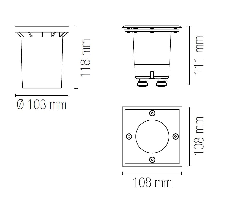 Из нержавеющей стали напольные светодиодные карты Fan Europe Lighting INTEC ARCH-00076893 - Вид №6
