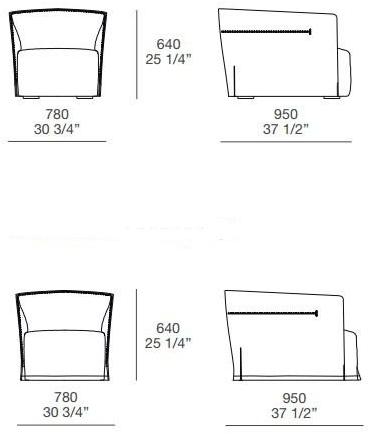 Poliform Кресло со съемным чехлом из ткани Santa monica sun-id-1422466 - Вид №5
