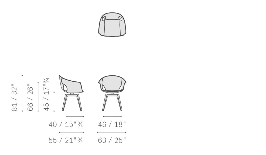 Кожаный стул с подлокотниками Poltrona Frau офис-офисные кресла ARCH-00131498 - Вид №4