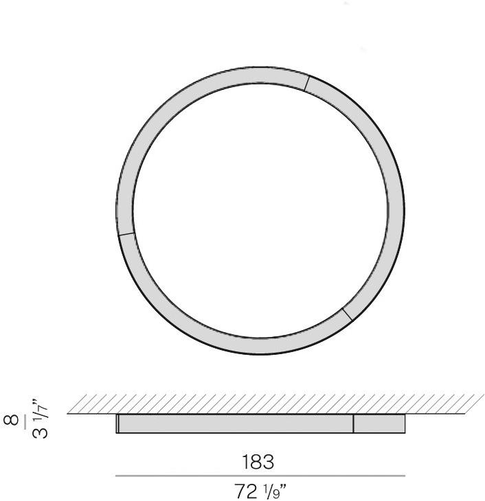PANZERI Настенный светильник / потолочный светильник из алюминия Silver ring sun-id-1440547 - Вид №9