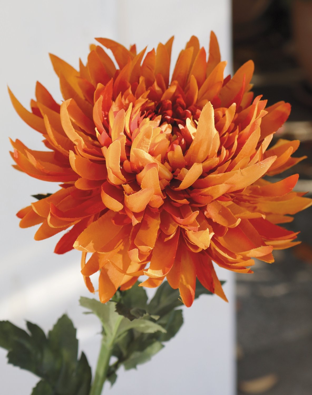 3411 334 a3 Пластиковая хризантема, 62 см, оранжевая H-andreas  - Вид №1