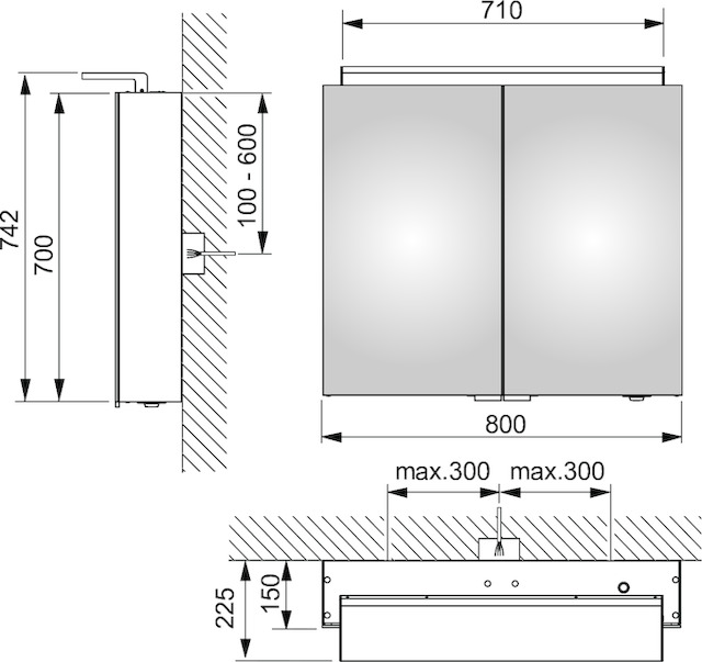 13603171302 Зеркальный шкаф KEUCO Royal L1 - Вид №2