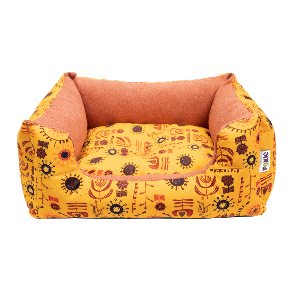 ПР0057005 Лежак для животных Ethnics 52x41х10см желтый Foxie 