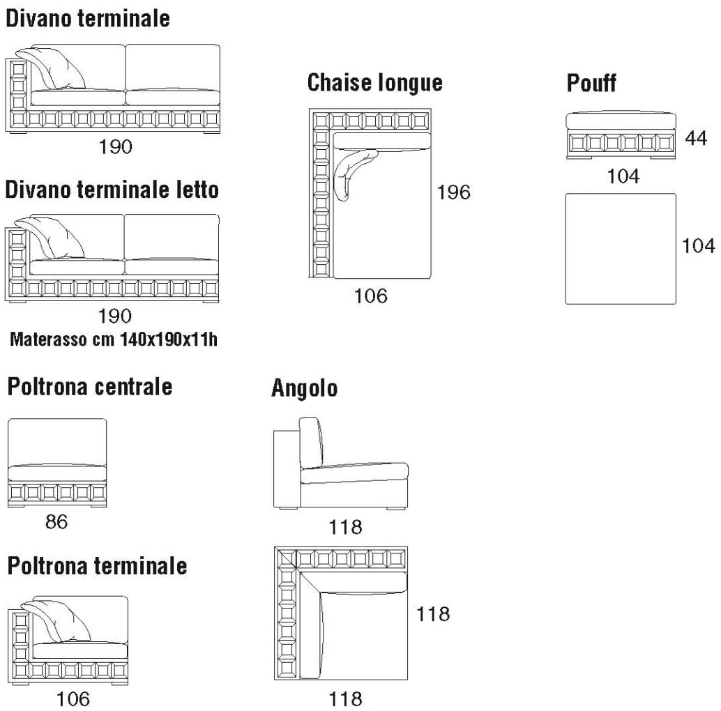 Former In Italia Модульный угловой диван из кожи и ткани Gordon plus sun-id-1500314 - Вид №2