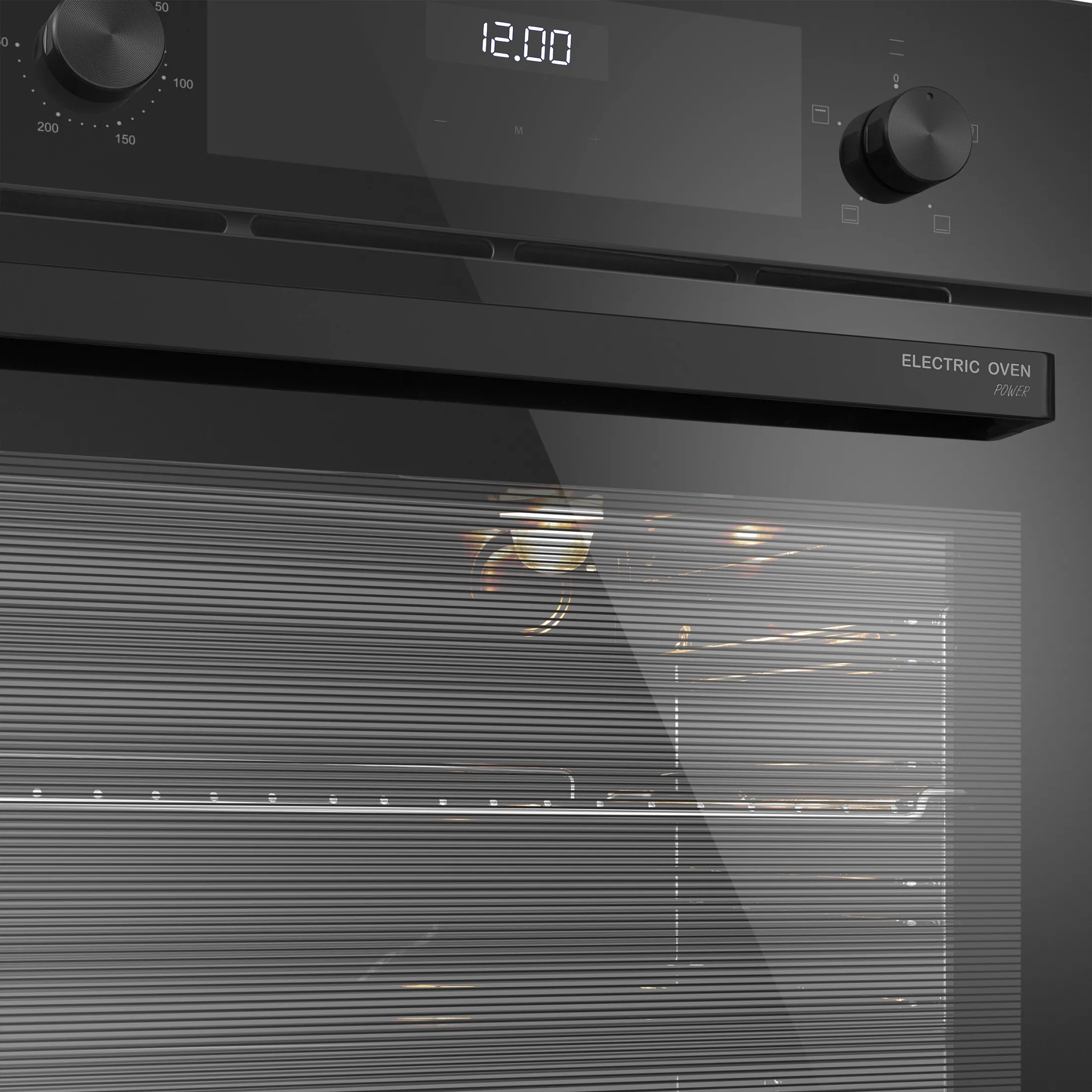 9168826 Электрический духовой шкаф Meferi MEO604BK POWER черный STDN-0131772 - Вид №13