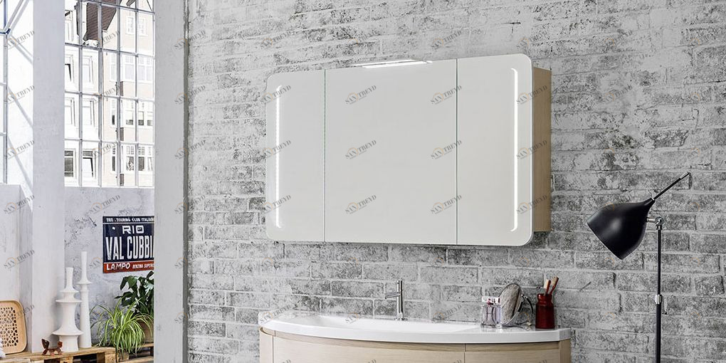 Зеркальный шкафчик со светильником S573 Arbi Eos 2 (Ш 120 см) Зеркала