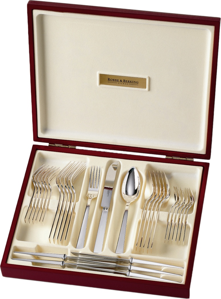 10524391 Набор столовых приборов Серебряный Robbe&Berking 
