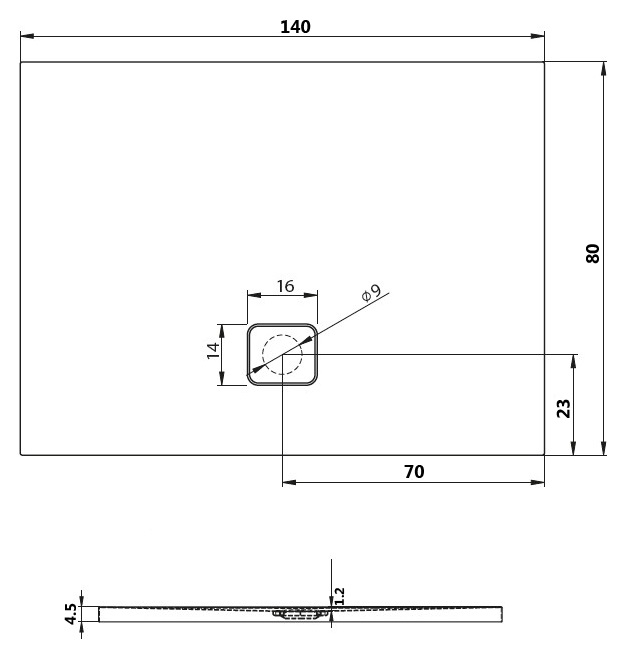 DC180050000000S Поддон Riho Basel Santreyd - Вид №1