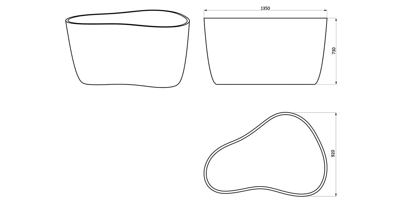 Бетонная ВАЗа ручной работы Betoni Organic ARCH-00149305 - Вид №10