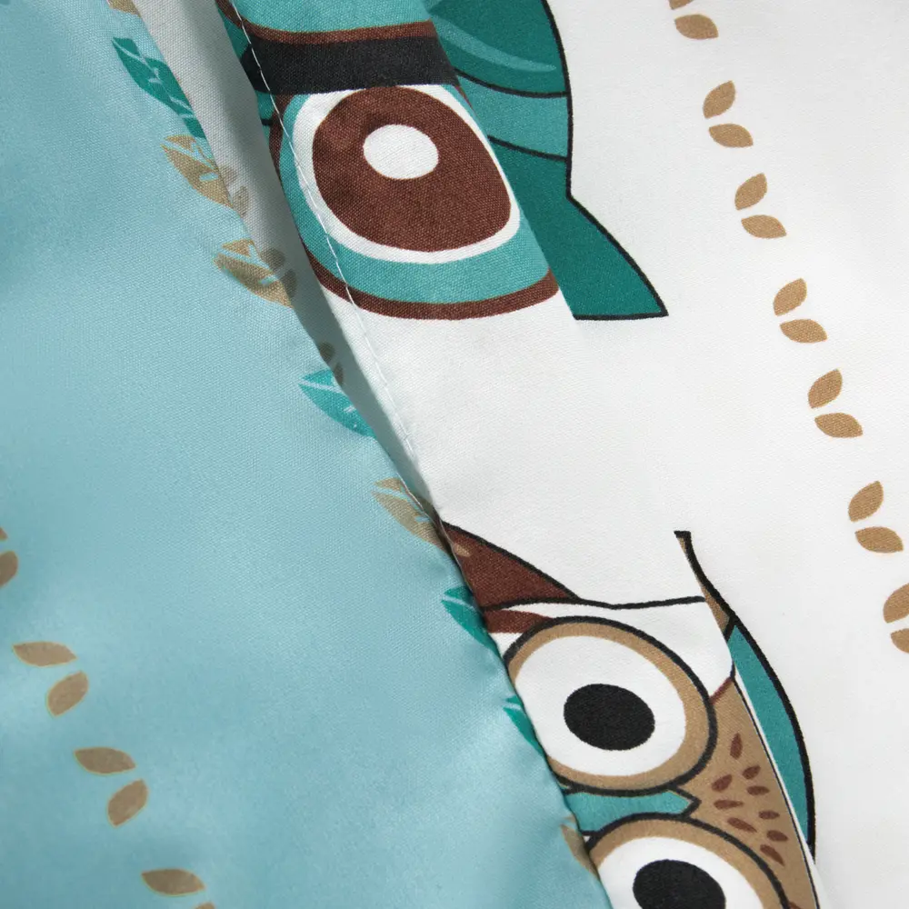 Комплект постельного белья Amore Mio Гарланд евро полисатин синий STLM-2025708 - Вид №3