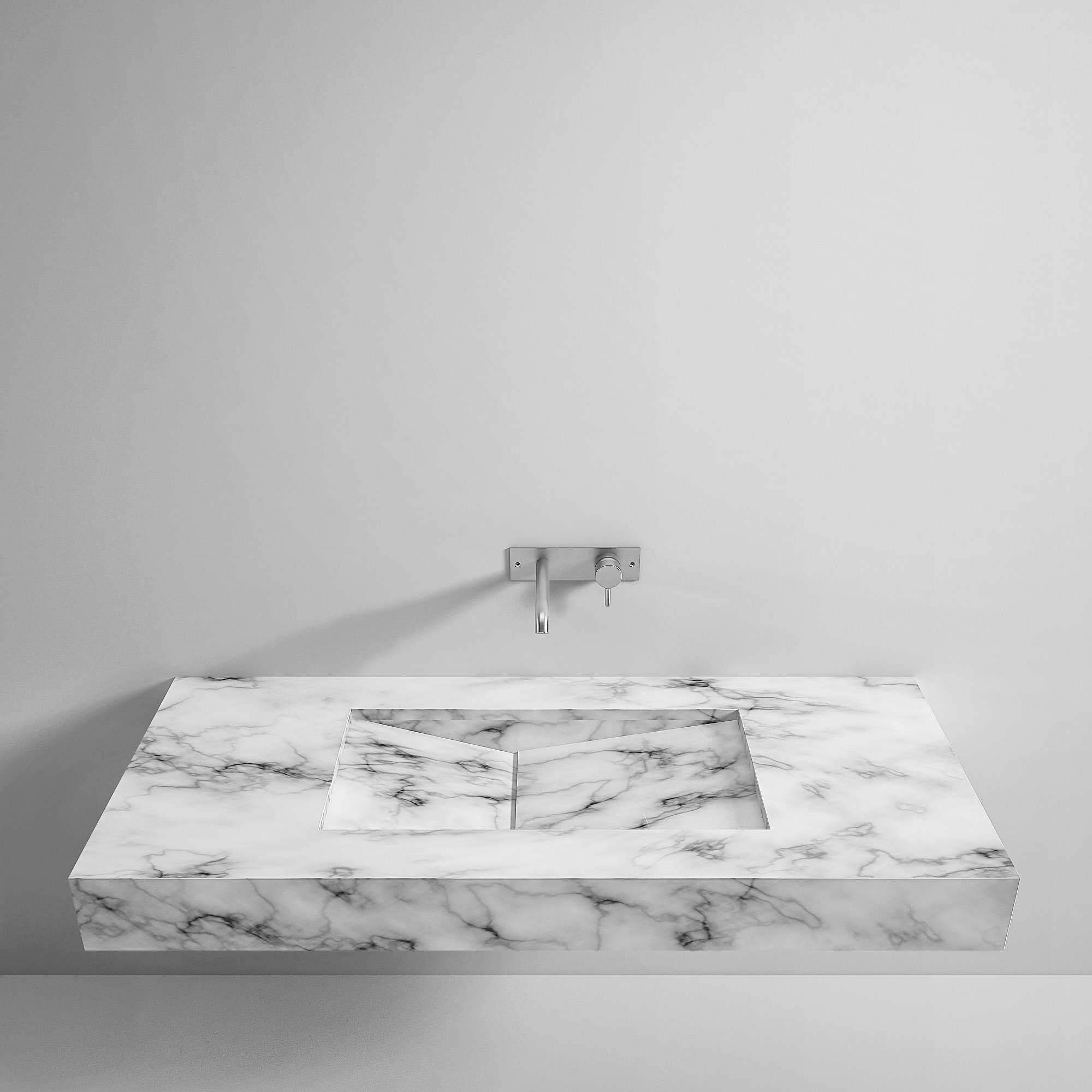 Rexa Design Столешница из мрамора с умывальником D_taglio REXA-ST109  - Вид №1
