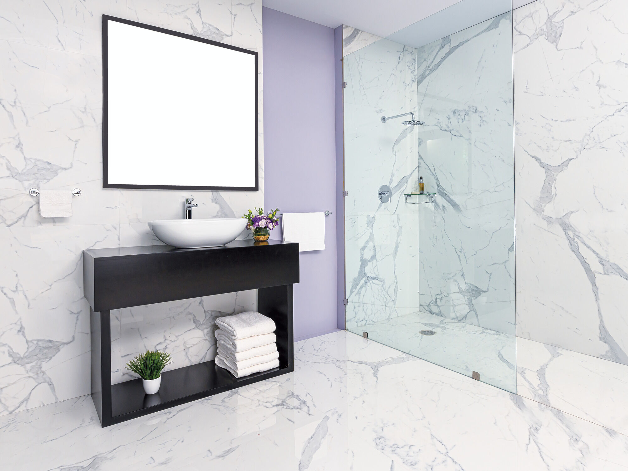 Угловая вешалка для полотенец со стеклянной полкой Delta Faucet IAO35070 - Вид №1