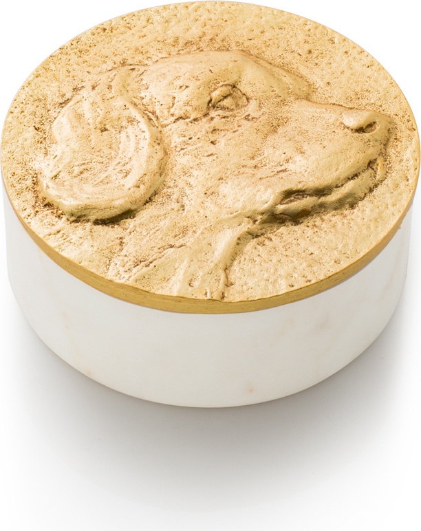 10612054 Michael Aram Шкатулка Michael Aram Символ года.Собака 11см Мрамор 