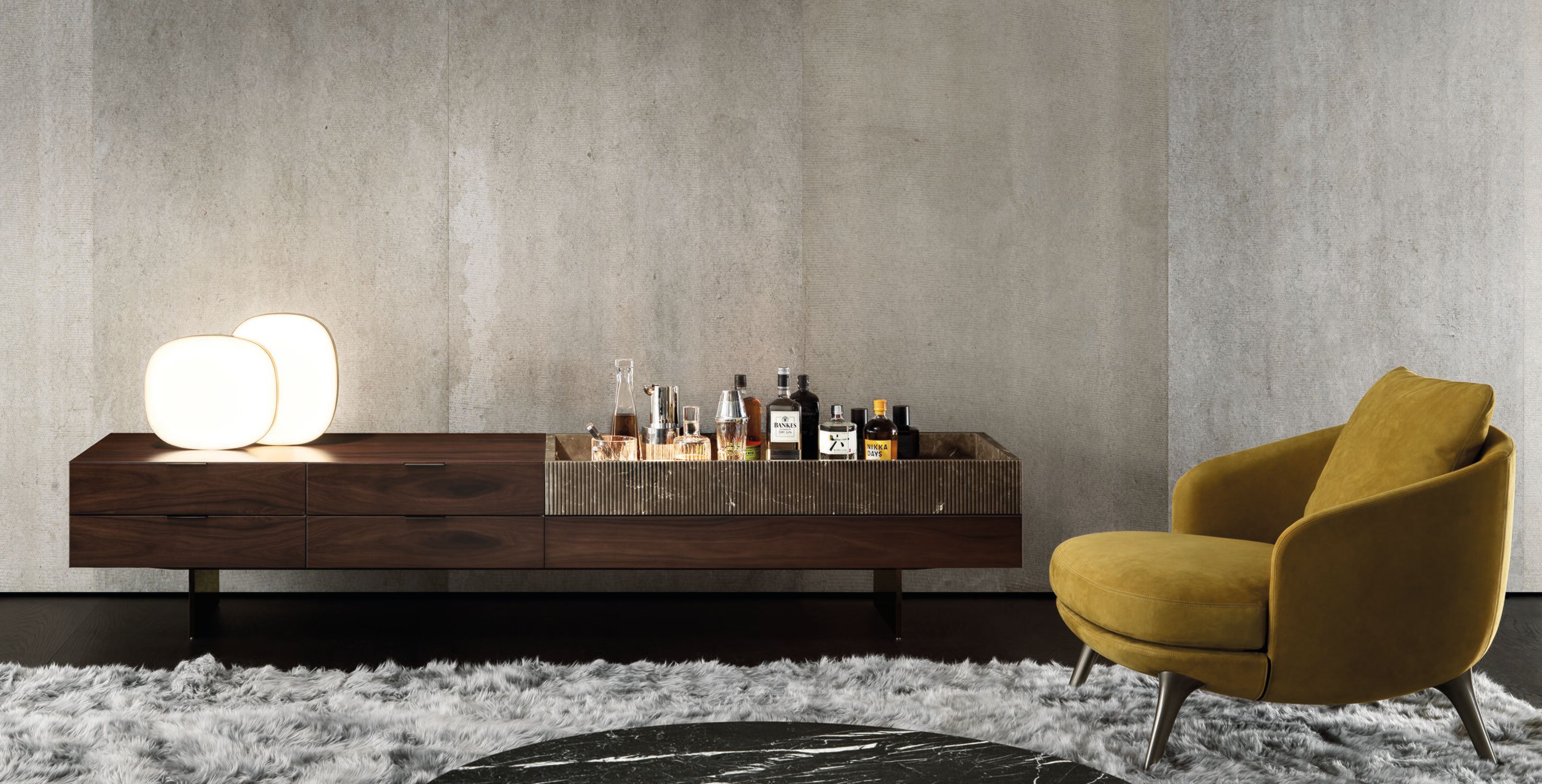 Деревянный шкаф с ящиками Minotti SUPERBLOCKS ARCH-00152634 - Вид №2