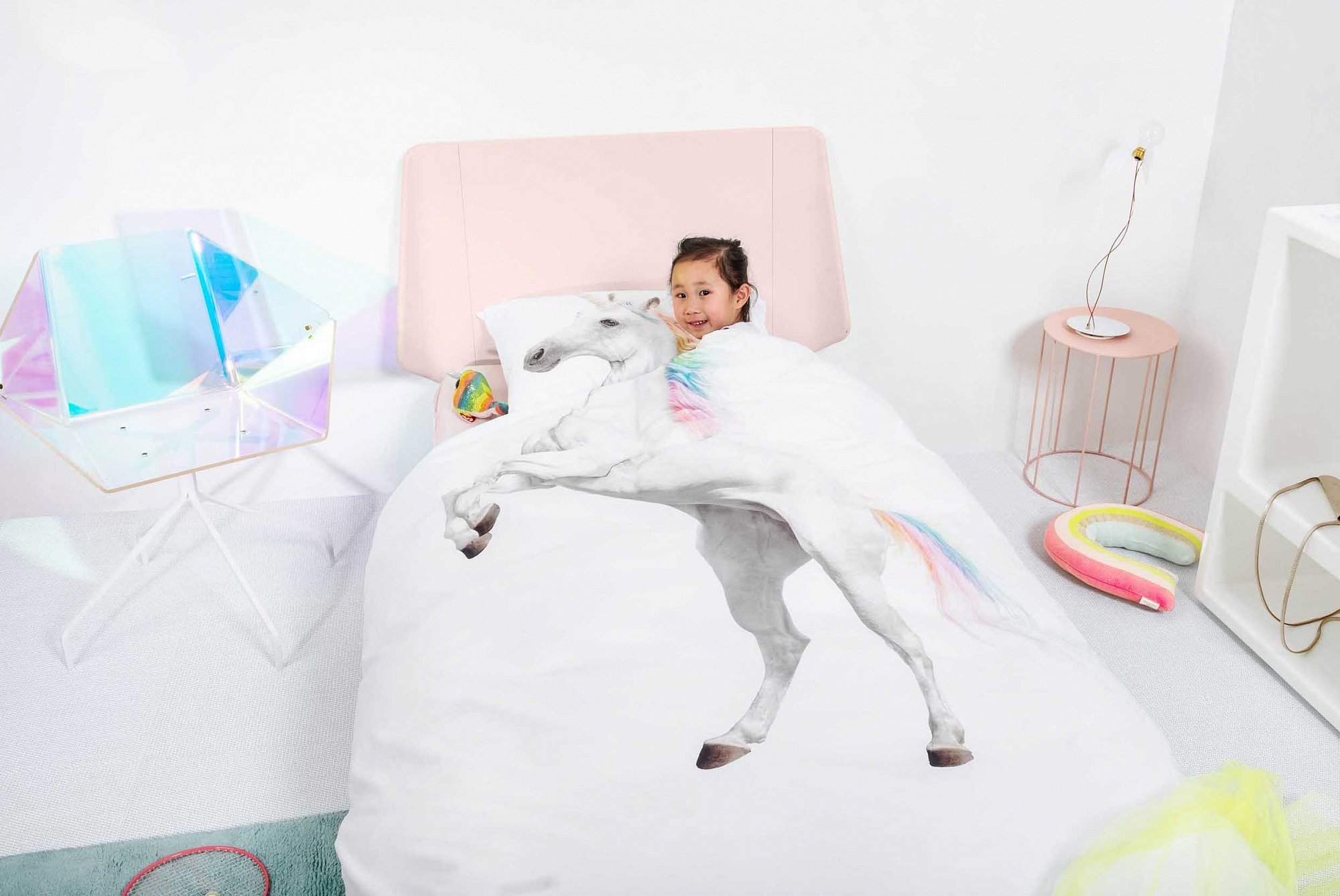 Детское постельное белье односпальное "Единорог" 150х200 см SNURK  335421 Белый;серый  - Вид №5